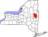 State map highlighting Saratoga County