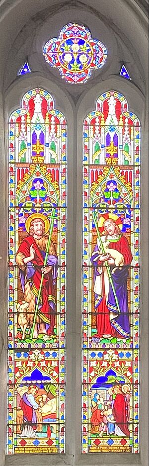 Mary Cook window (closeup) - St Margaret's Church, Leicester