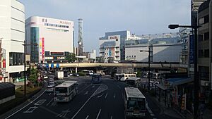 Mito Station outskirts looked at Ichozaka crossing 2009-06-25