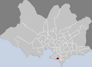 Location of Palermo in Montevideo