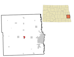 Location of Casselton, North Dakota