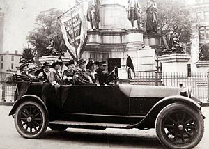 National Woman's Party suffragists driving through Richmond's Capitol Square