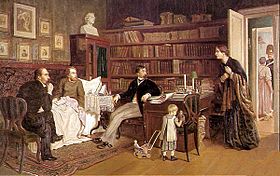 Nekrasov and Panaev visiting sick Belinsky 1881