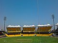 New stands with fabric tensile rooves at the M. A. Chidambaram Stadium