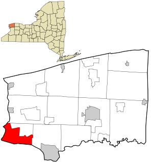 Niagara County New York incorporated and unincorporated areas Niagara Falls highlighted