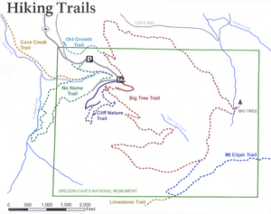 ORCA Hiking trail map