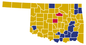 Oklahoma Republican Presidential Primary Election Results by County, 2016