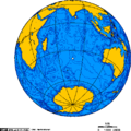 Orthographic projection centred over Ile Amsterdam