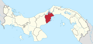 Location of Panama Oeste Province in Panama