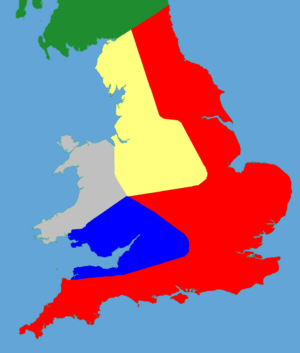 Political map of England 1153