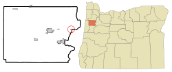 Location of Eola, Oregon