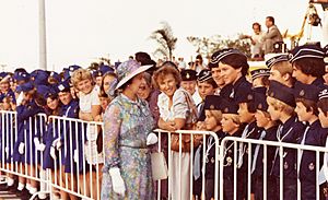 Queen in Brisbane 1982