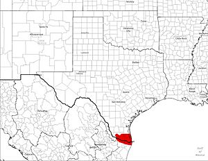 Map of the Lower Rio Grande Valley