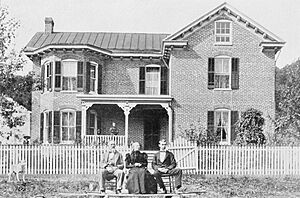 Residence and family of Ephraim Herriot