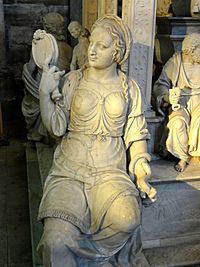 Saint-Denis (93), basilique, monument funéraire de Louis XII et Anne de Bretagne, 1515, la Prudence