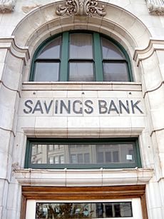 Savings Bank Signage on Union Bank Building in Winnipeg