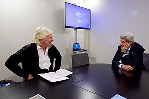 Secretary Kerry Sits With Sir Richard Branson for a Discussion on Climate Change in Davos (24413230022)