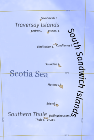 South Sandwich Islands Map