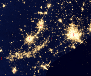 Southeast Texas at night 2012