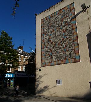 Sutton Heritage Mosaic, Turner and Drostle, Sutton, Surrey, Greater London (5)