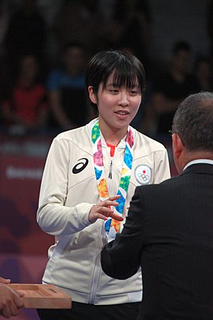 Table tennis at the 2018 Summer Youth Olympics – Medal Ceremonies Women 076.jpg