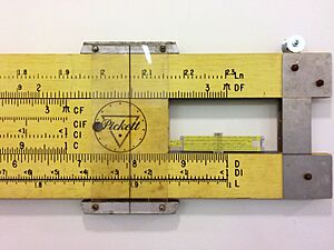 Teaching sliderule comparison