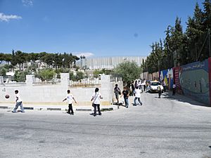 The Wall Between Aida and Occupied Bethlehem