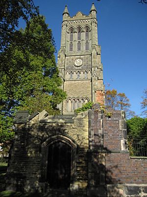 The tower and ruins of Christ Church, Crewe - geograph.org.uk - 1546914.jpg
