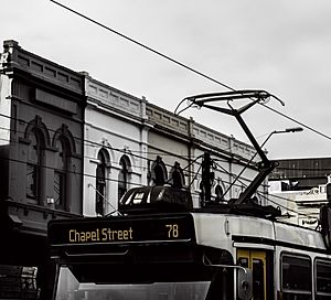 Tram on Chapel Street