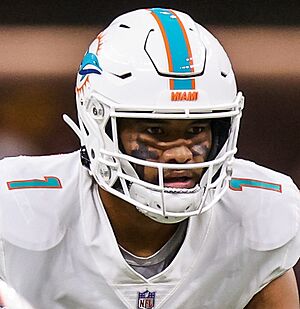 Tua Tagovailoa Miami Dolphins at New Orleans Saints 2021 - 51781406886 (cropped)