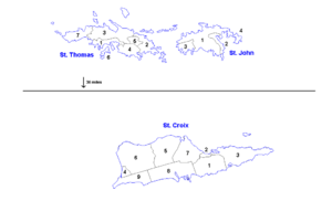 US Virgin Islands admin divisions