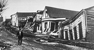 Valdivia after earthquake, 1960