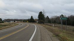 Vienna Corners, MI road signage (M-32)