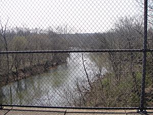 W&OD Trail - A view of the Goose Creek from a bridge on the trail