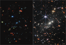 Webb’s First Deep Field (MIRI and NIRCam Images Side by Side)
