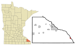 Location of Dakotawithin Winona County and state of Minnesota