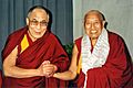 14th Dalai Lama of Tibet and Bon Teacher Tenzin Namdak in 1978