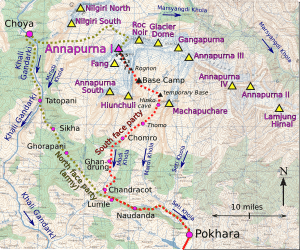 1970 Annapurna south face expedition approach route