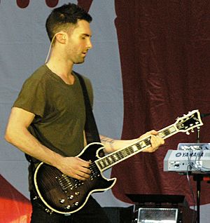 Adam Levine with guitar at 2007 MyCokeFest in Atlanta