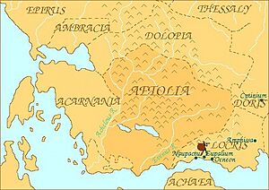 Map of ancient Aetolia