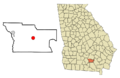 Atkinson County Georgia Incorporated and Unincorporated areas Pearson Highlighted