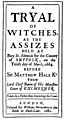 Bury Witch Trial report 1664