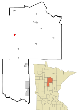 Location of Walkerwithin Cass County and state of Minnesota