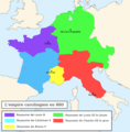 Empire Carolingien en 880
