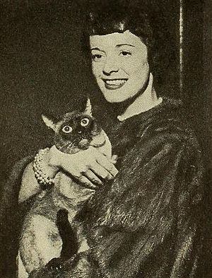 Gisele MacKenzie opens the National Cat Show, 1952.