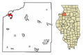 Henry County Illinois Incorporated and Unincorporated areas Colona Highlighted