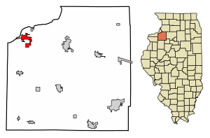 Location of Colona in Henry County, Illinois.