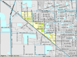 U.S. Census Bureau map showing city limits prior to the most recent annexation