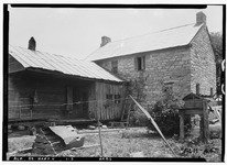 Historic American Buildings Survey Alex Bush, Photographer, May 11, 1935 REAR (N) AND WEST SIDE - The Rock House, U.S. Route 280 (State Route 38), Harpersville, Shelby County, HABS ALA,59-HARP.V,1-2