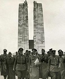Hitler touring Vimy Memorial in June 1940